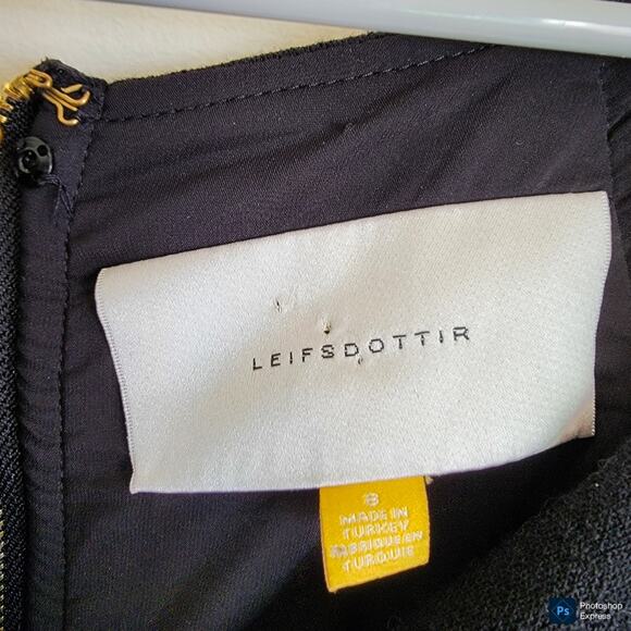 Anthro Leifsdottir 100% Wool Black Bodycon Mini Dress - Picture 4 of 4